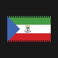 vecteur de drapeau de Guinée équatoriale. drapeau national