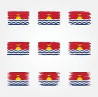 pinceau drapeau kiribati. drapeau national vecteur