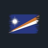 brosse de drapeau des îles marshall. drapeau national vecteur