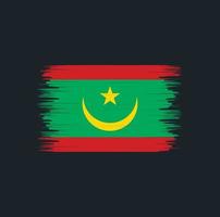 pinceau drapeau mauritanie. drapeau national vecteur