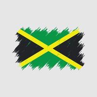 pinceau drapeau jamaïcain. drapeau national vecteur