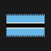 vecteur de drapeau du botswana. drapeau national