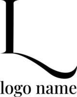 lettre l logo, initiale de l'alphabet majuscule.style moderne, élégant et naturel.forme de caractère de calligraphie pour la marque de l'entreprise. vecteur