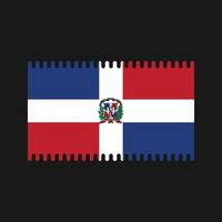 vecteur du drapeau de la république dominicaine. drapeau national