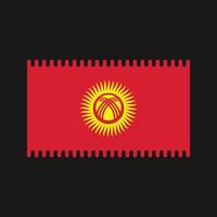 vecteur de drapeau du Kirghizistan. drapeau national