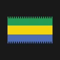 vecteur de drapeau du Gabon. drapeau national