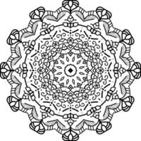 mandala de doodle dessiné à la main de vecteur. mehendi, tatouage, décoration, henné, page de livre de coloriage. vecteur