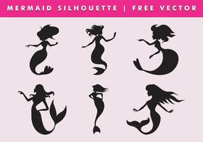 Mermaid silhouette vector free
