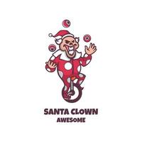 illustration graphique vectoriel du clown du père noël, bon pour la conception de logo