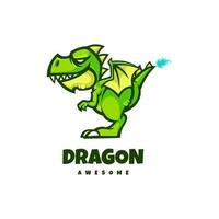 illustration graphique vectoriel de dragon, bon pour la conception de logo