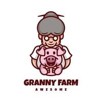 illustration graphique vectoriel de la ferme de grand-mère, bon pour la conception de logo