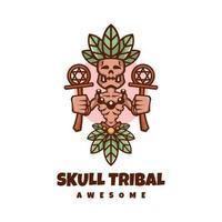 illustration graphique vectoriel du crâne tribal, bon pour la conception de logo