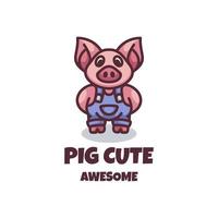 illustration graphique vectoriel de cochon mignon, bon pour la conception de logo