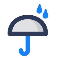 saison des pluies avec icône ombragée vecteur