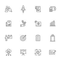 ensemble d'icônes de plan d'affaires. plan d'affaires pack symbole éléments vectoriels pour le web infographique vecteur