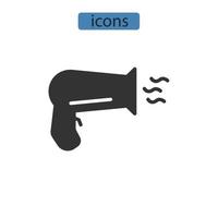 sèche-cheveux icônes symbole vecteur éléments pour infographie web