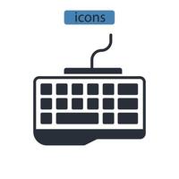 clavier icônes symbole vecteur éléments pour infographie web