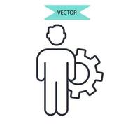 icônes de production symbole éléments vectoriels pour le web infographique vecteur
