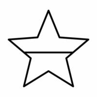 drapeau de l'ukraine dans le style de ligne d'icône en forme d'étoile vecteur