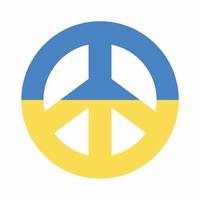 style plat icône symbole de paix drapeau ukraine vecteur