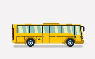 autobus scolaire jaune vu de côté vecteur