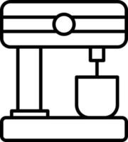 icône de contour de mélangeur vecteur