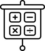 icône de contour de présentation de calcul vecteur