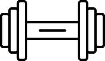 icône de contour de dumble vecteur