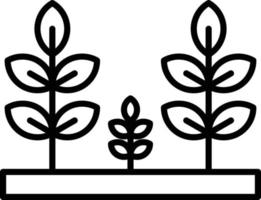 icône de contour de plantation vecteur