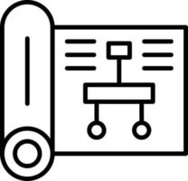 icône de contour de projet vecteur