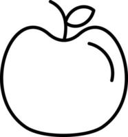 icône de contour de pomme vecteur