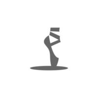 illustration du logo de l'icône des chaussures de ballet vecteur