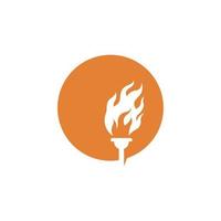 flamme, illustration du logo de l'icône du feu vecteur