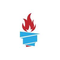 flamme, illustration du logo de l'icône du feu vecteur