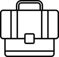 icône de contour de porte-documents vecteur