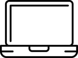 icône de contour d'ordinateur portable vecteur