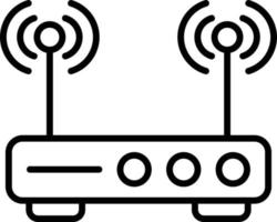 icône de contour de routeur vecteur