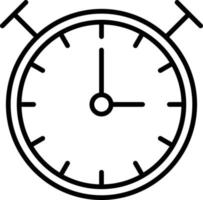 icône de contour d'horloge vecteur