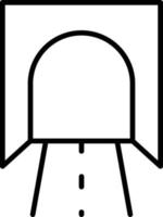 icône de contour de tunnel vecteur