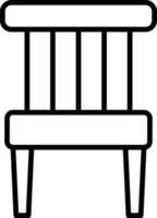 icône de contour de chaise vecteur