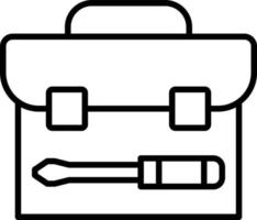 icône de contour de boîte à outils vecteur