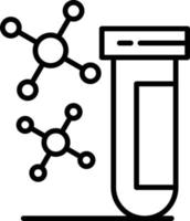 icône de contour de chimie vecteur