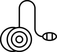 icône de contour yoyo vecteur