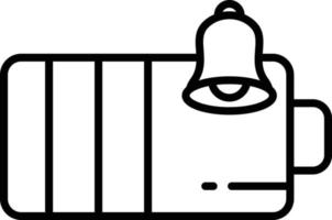 icône de contour de batterie vecteur