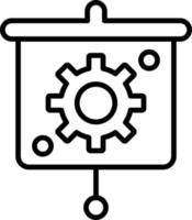 icône de contour de présentation de réglage vecteur