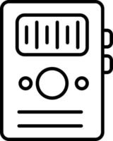 icône de contour de dictaphone vecteur