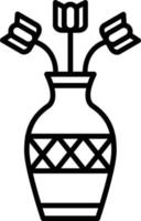 icône de contour de vase vecteur