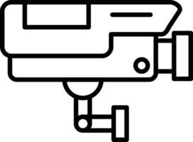 icône de contour de vidéosurveillance vecteur