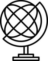 icône de contour de globe vecteur