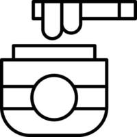 icône de contour de cire vecteur